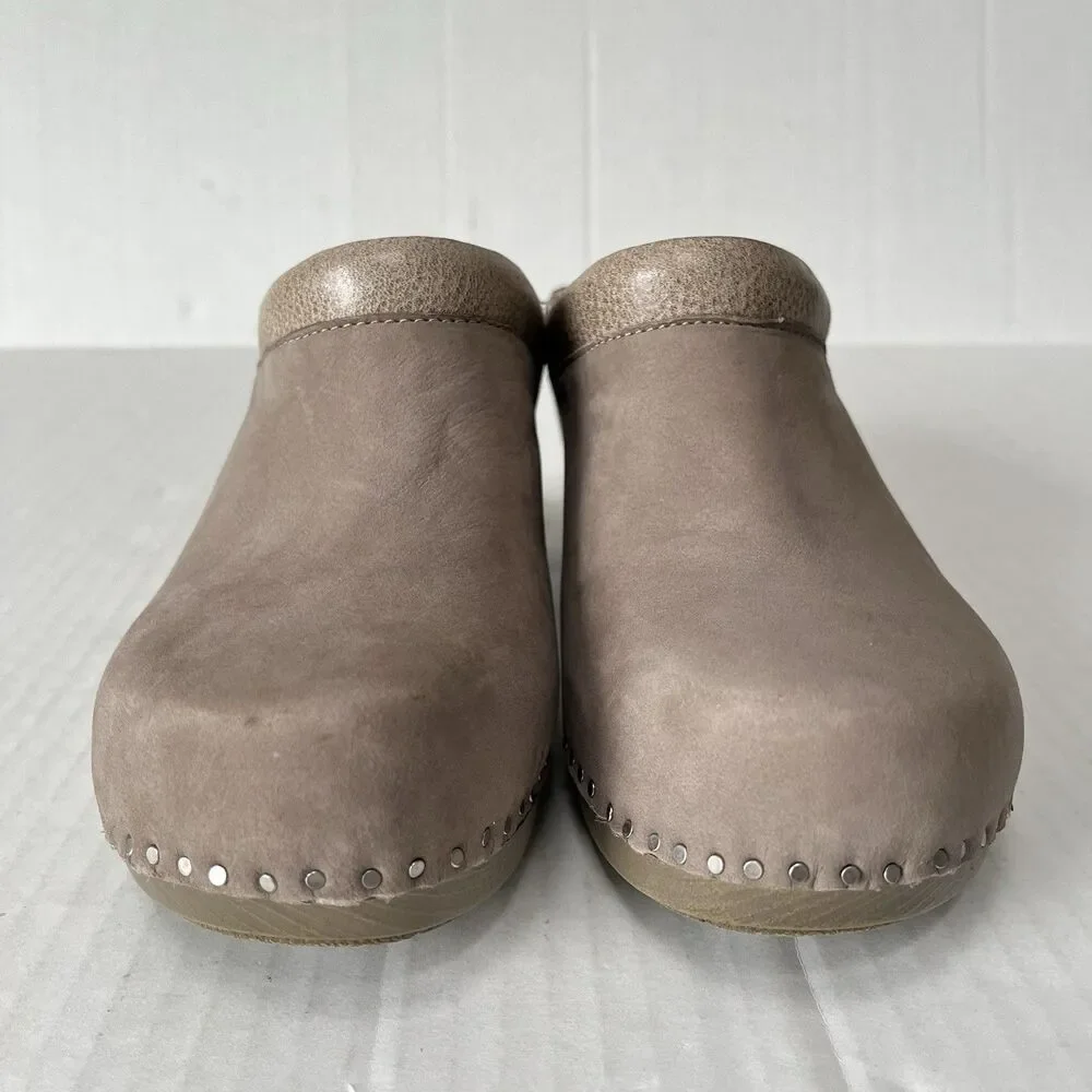 Dansko Sammy Clogs Womens Slip On Comfort Open Heel Casual Shoes Nubuck Leather - Picture 8 of 13